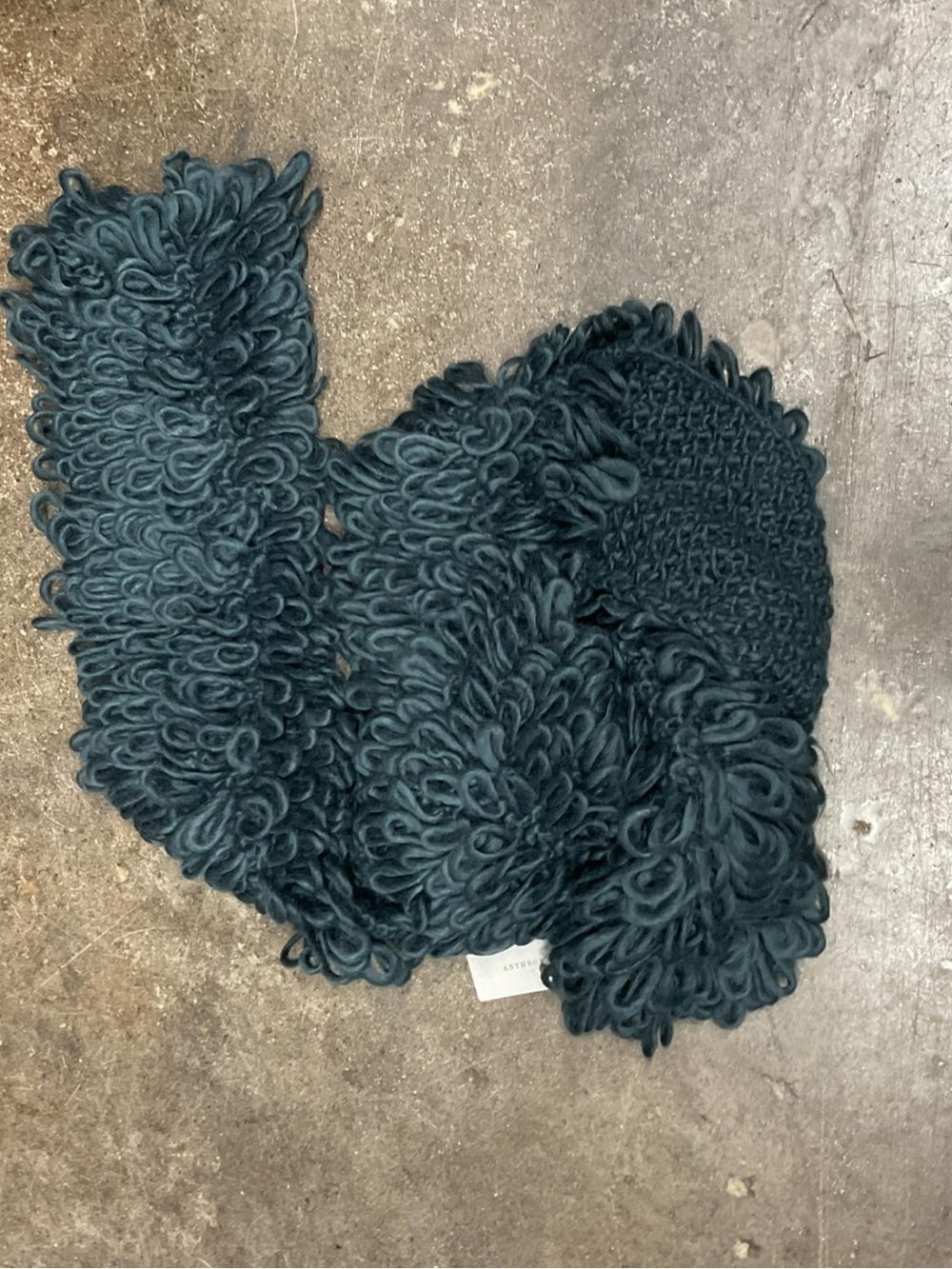 Anthropologie Loop-Knit Cozy Scarf in Deep Teal NWT
